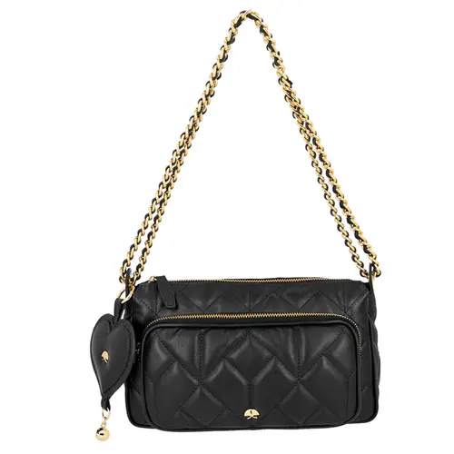 BOLSA PEQUENA MATELASSÊ LUIZA BARCELOS PRETO