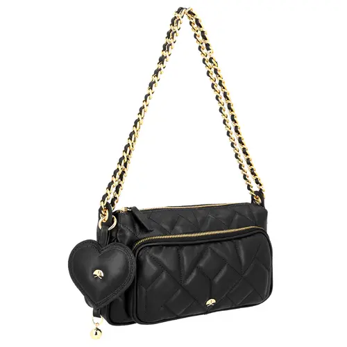BOLSA PEQUENA MATELASSÊ LUIZA BARCELOS PRETO