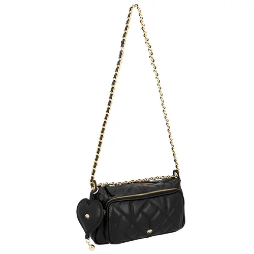BOLSA PEQUENA MATELASSÊ LUIZA BARCELOS PRETO