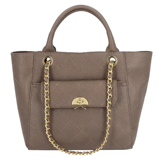 BOLSA TOTE MÉDIA LUIZA BARCELOS CINZA