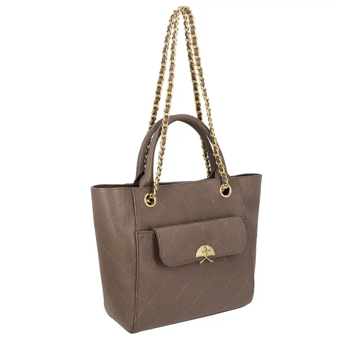 BOLSA TOTE MÉDIA LUIZA BARCELOS CINZA