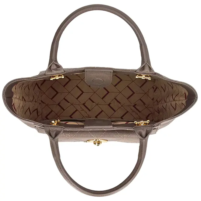 BOLSA TOTE MÉDIA LUIZA BARCELOS CINZA