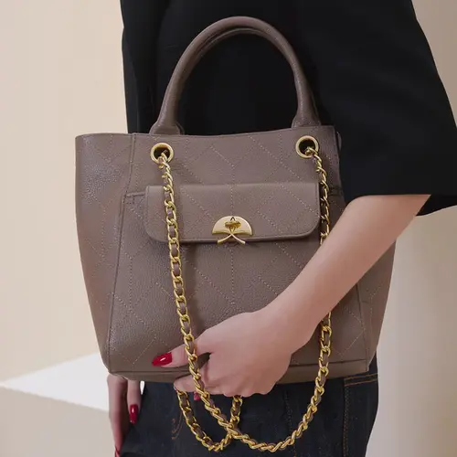 BOLSA TOTE MÉDIA LUIZA BARCELOS CINZA