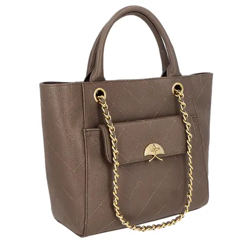 BOLSA TOTE MÉDIA LUIZA BARCELOS CINZA