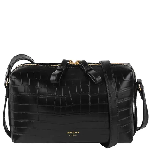 BOLSA PEQUENA CROCO AREZZO PRETO