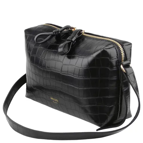 BOLSA PEQUENA CROCO AREZZO PRETO