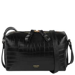 BOLSA PEQUENA CROCO AREZZO PRETO
