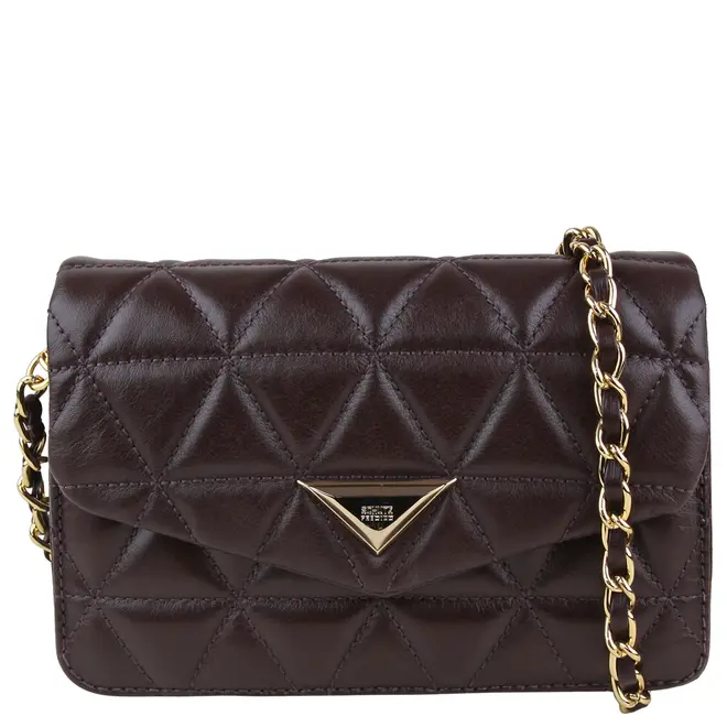 BOLSA MÉDIA MATELASSÊ 944 SCHUTZ MARROM