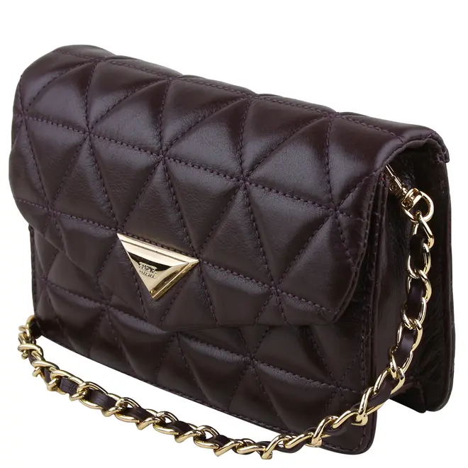 BOLSA MÉDIA MATELASSÊ 944 SCHUTZ MARROM