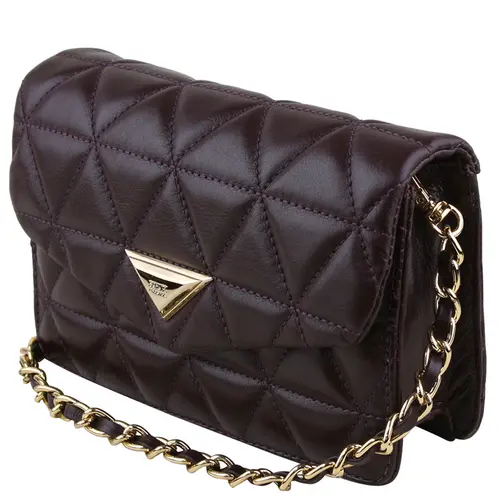 BOLSA MÉDIA MATELASSÊ 944 SCHUTZ MARROM