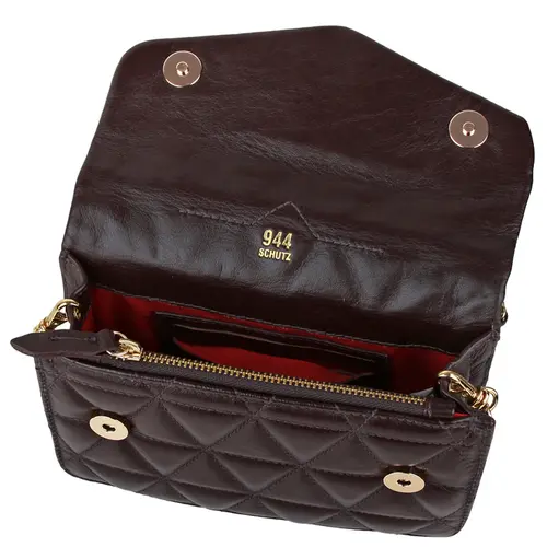 BOLSA MÉDIA MATELASSÊ 944 SCHUTZ MARROM
