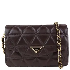 BOLSA MÉDIA MATELASSÊ 944 SCHUTZ MARROM