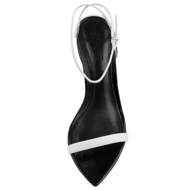 SANDÁLIA SALTO MÉDIO SKYE LEAF SCHUTZ BRANCO