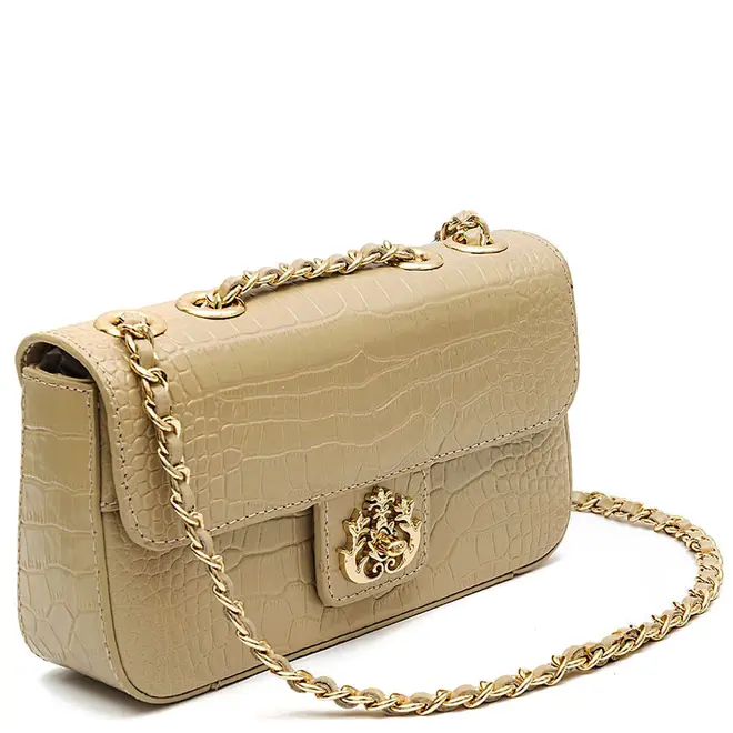 BOLSA PEQUENA ANNE NEW CROCO ISLA BEGE