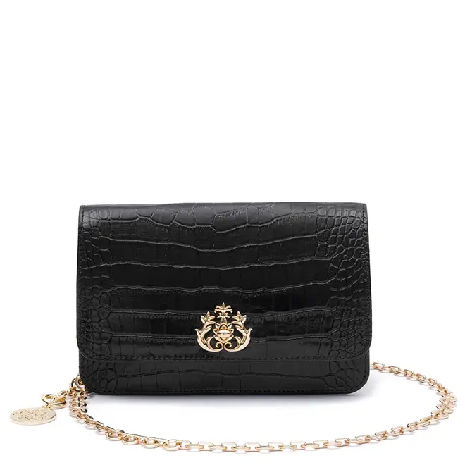 BOLSA CARTEIRA NEW CROCO ISLA PRETO