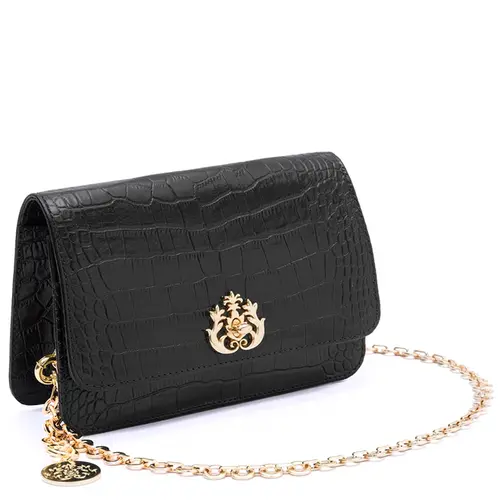 BOLSA CARTEIRA NEW CROCO ISLA PRETO