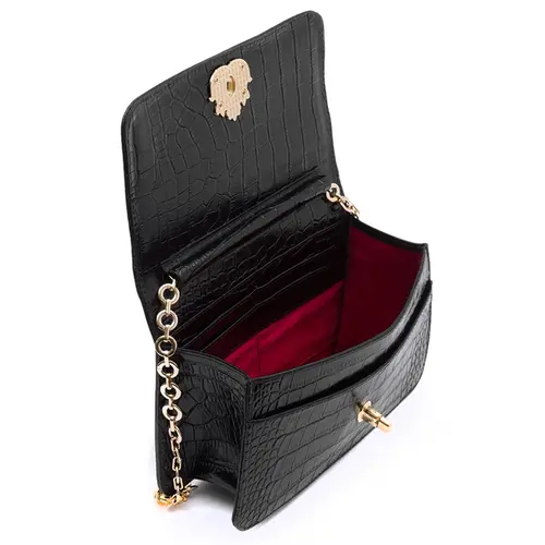 BOLSA CARTEIRA NEW CROCO ISLA PRETO