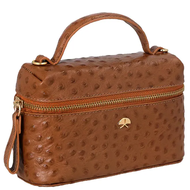 BOLSA PEQUENA VANITY LUIZA BARCELOS CARAMELO