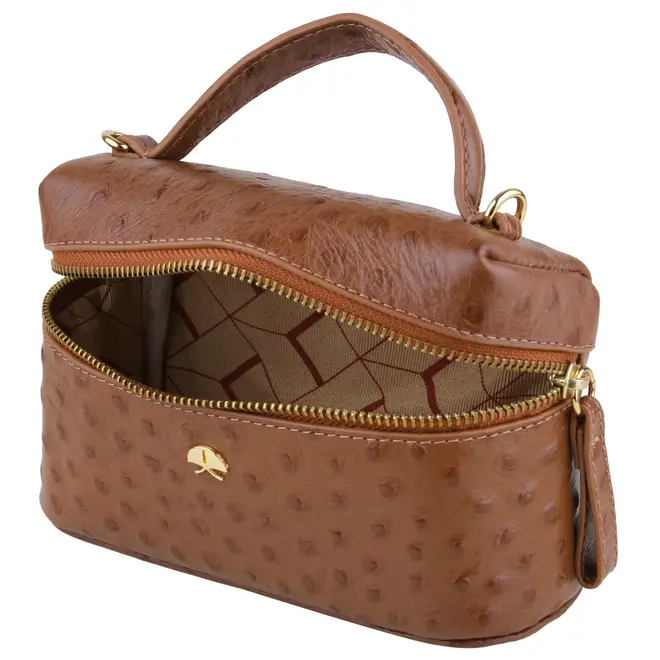 BOLSA PEQUENA VANITY LUIZA BARCELOS CARAMELO