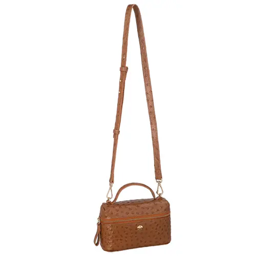 BOLSA PEQUENA VANITY LUIZA BARCELOS CARAMELO