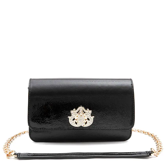 BOLSA CARTEIRA FOREVER NEW CROCO ISLA PRETO