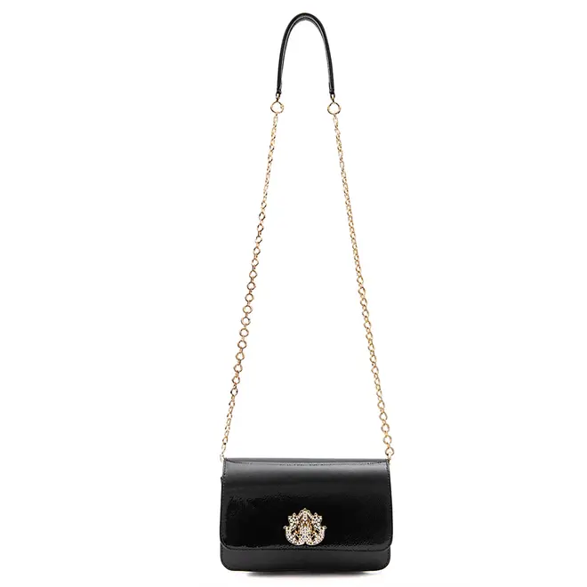 BOLSA CARTEIRA FOREVER NEW CROCO ISLA PRETO