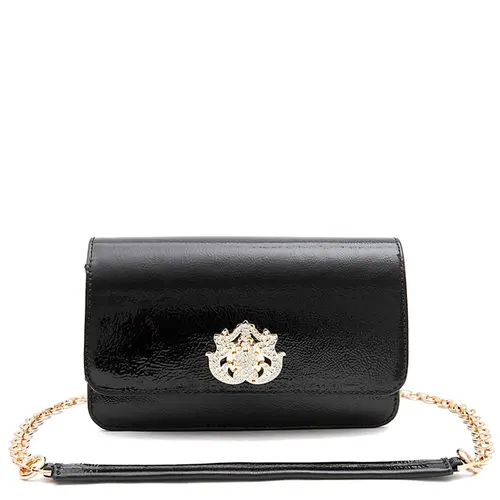 BOLSA CARTEIRA FOREVER NEW CROCO ISLA PRETO