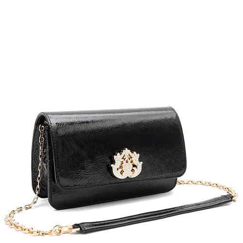 BOLSA CARTEIRA FOREVER NEW CROCO ISLA PRETO