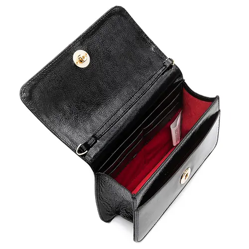 BOLSA CARTEIRA FOREVER NEW CROCO ISLA PRETO