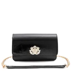 BOLSA CARTEIRA FOREVER NEW CROCO ISLA PRETO