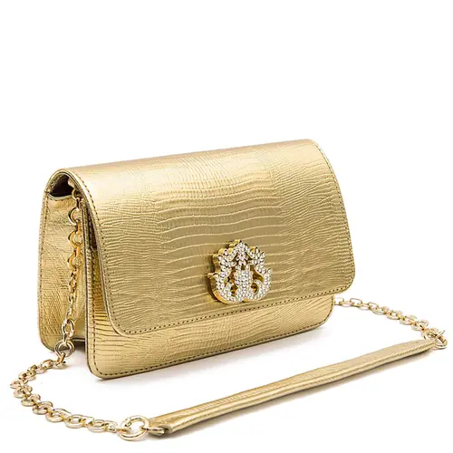 BOLSA CARTEIRA FOREVER NEW CROCO ISLA DOURADO