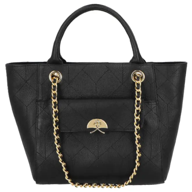 BOLSA TOTE MÉDIA LUIZA BARCELOS PRETO