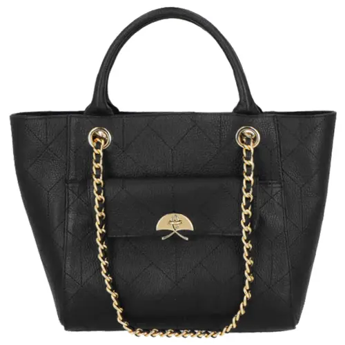 BOLSA TOTE MÉDIA LUIZA BARCELOS PRETO