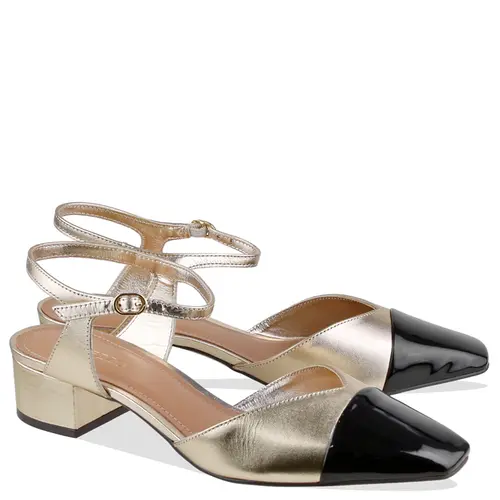 SANDÁLIA SALTO BAIXO AREZZO DOURADO