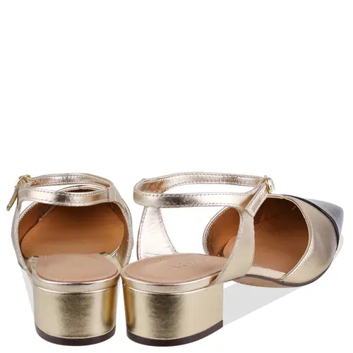 SANDÁLIA SALTO BAIXO AREZZO DOURADO