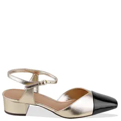 SANDÁLIA SALTO BAIXO AREZZO DOURADO