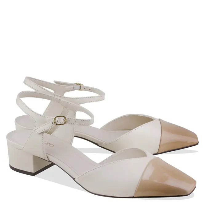 SANDÁLIA SALTO BAIXO AREZZO BRANCO
