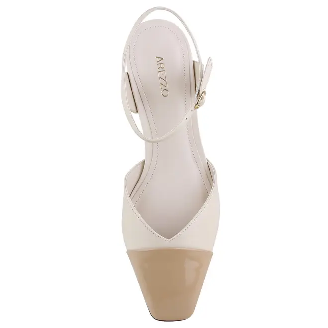 SANDÁLIA SALTO BAIXO AREZZO BRANCO