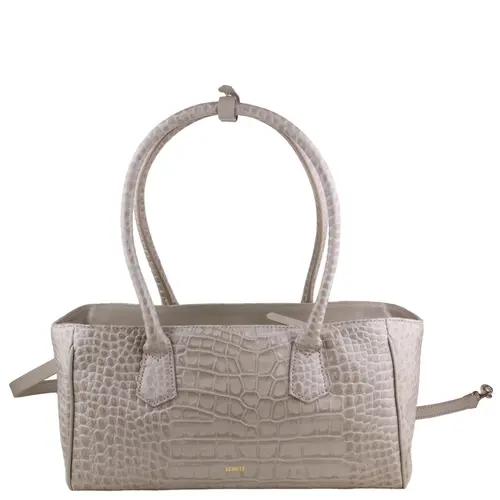 BOLSA MÉDIA TOTE CROCO SCHUTZ CINZA