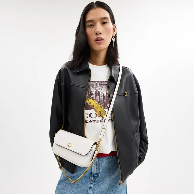 BOLSA COACH NEW YORW BROOK FLAP BRANCO