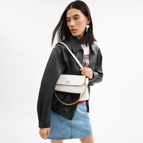 BOLSA COACH NEW YORW BROOK FLAP BRANCO