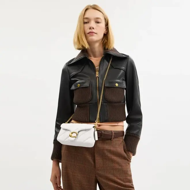 BOLSA COACH NEW YORK TABBY 19 CHAIN BRANCO
