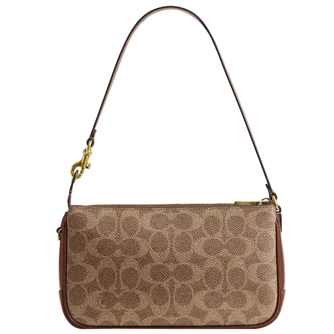 BOLSA COACH NEW YORK PLAZA SIGNATURE MARROM