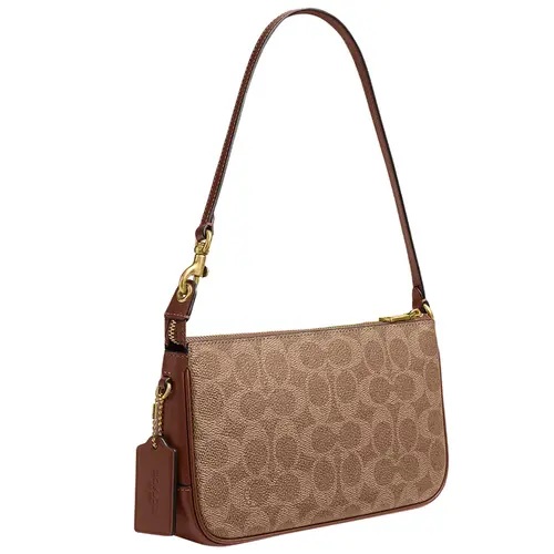 BOLSA COACH NEW YORK PLAZA SIGNATURE MARROM