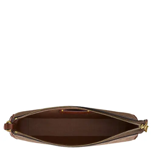 BOLSA COACH NEW YORK PLAZA SIGNATURE MARROM