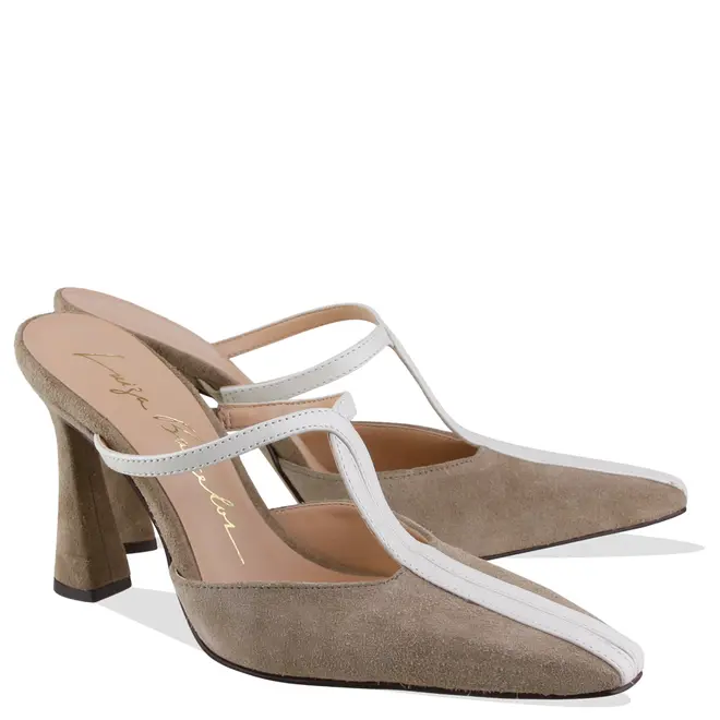 SCARPIN SALTO ALTO LUIZA BARCELOS BEGE