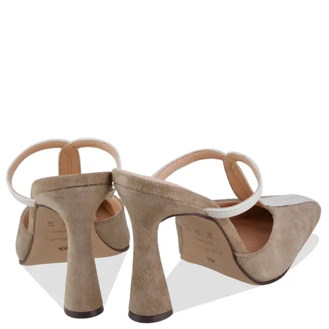 SCARPIN SALTO ALTO LUIZA BARCELOS BEGE