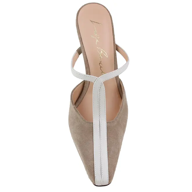 SCARPIN SALTO ALTO LUIZA BARCELOS BEGE