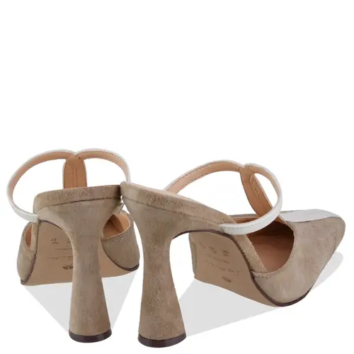 SCARPIN SALTO ALTO LUIZA BARCELOS BEGE