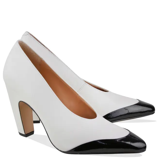 SCARPIN SALTO ALTO LUIZA BARCELOS BRANCO